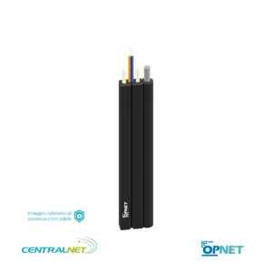 Cable Fibra Óptica Drop 2 Hilos LSZH G657A con Mensajero de Acero OPNET